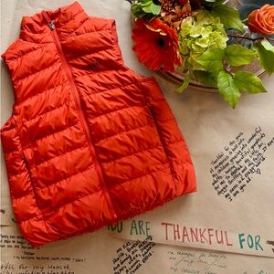 REI Co-op Kid’s 650 down vest. Excellent condition. Red.